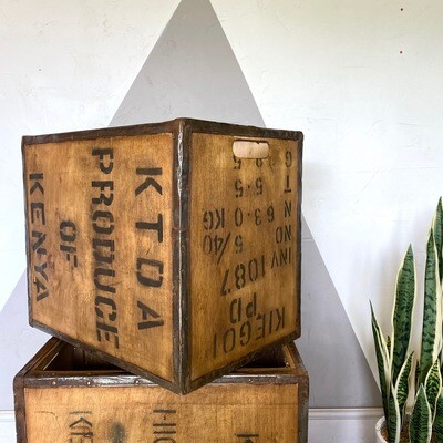 Rustic Storage wooden Vintage Tea Chest Trunk Box Crate