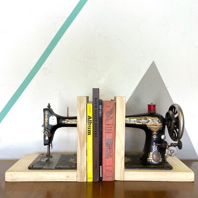 Up-Cycled Singer Sewing Machine Book Ends