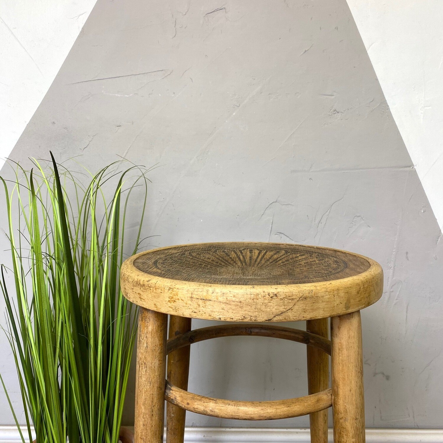 Vintage Bentwood Stool Seat Fischel Thonet