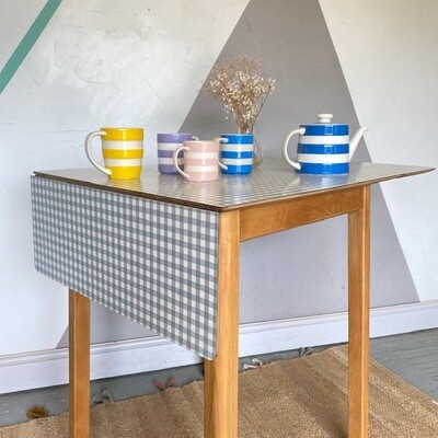 Vintage Gingham Formica Table