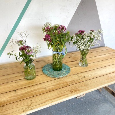Rustic Wooden Trestle Table Folding Pine Vintage Event