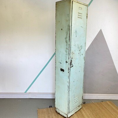 Vintage Industrial Metal Locker Coat Storage Cupboard