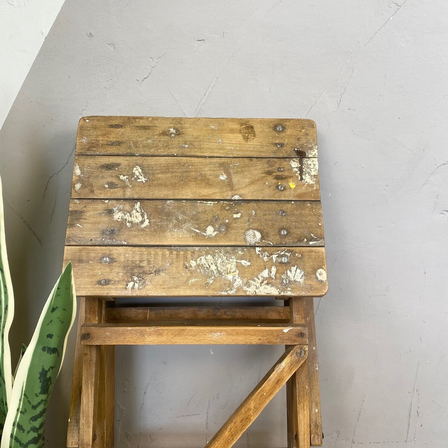 Vintage Ladders Steps Rustic 1940s Farmhouse Bedside Table
