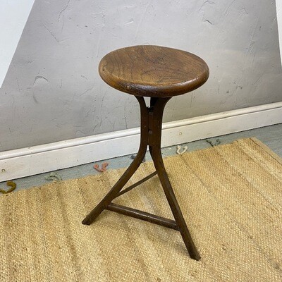 Vintage Stool Machinist Industrial Workman Seat Plant Stand