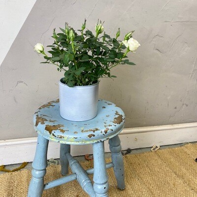 ​Vintage Farmhouse Stool Rustic Seat Bedside Plant Stand
