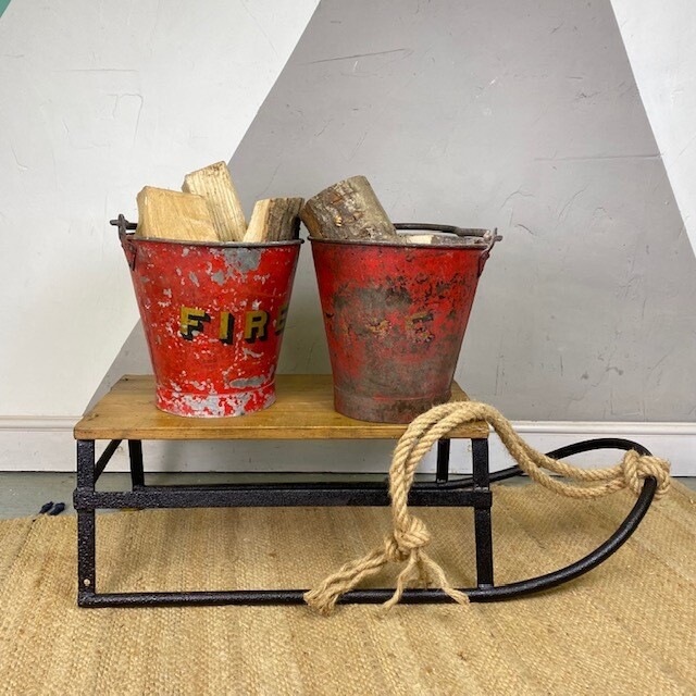 Vintage Sledge Sleigh Metal Snow Christmas Window Display