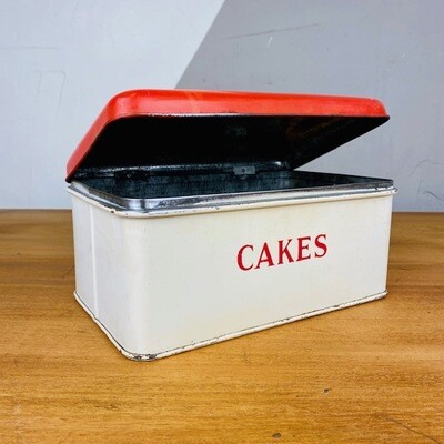 Vintage Red 1950s Tala Cakes Tin