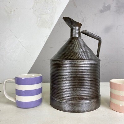 Vintage Industrial Steel Canister Storage Vase
