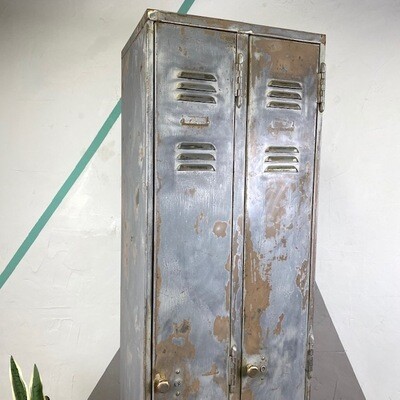Vintage Industrial Mid Century Steel Locker