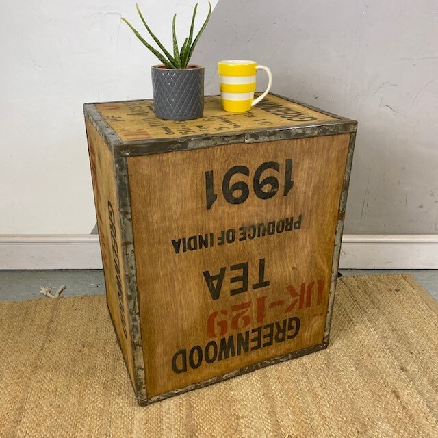 Wooden crate chest outlet