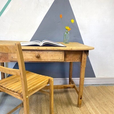 Antique Rustic Sycamore Table Kitchen Dining Desk