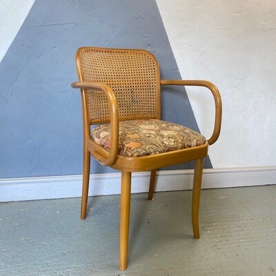 ​Mid Century Boho Bentwood Cane Arm Chairs Vintage Thonet