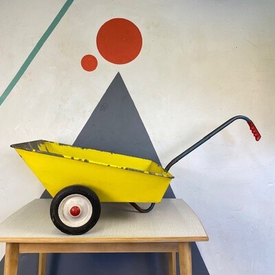 Industrial Yellow Trolley Vintage Truck Pull Cart Festival