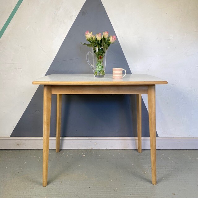 Vintage Grey Formica Kitchen Dining Table Mid Century 1960s