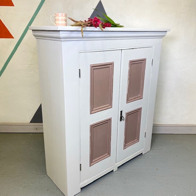 Victorian Pine Cupboard Vintage Storage Larder Kitchen