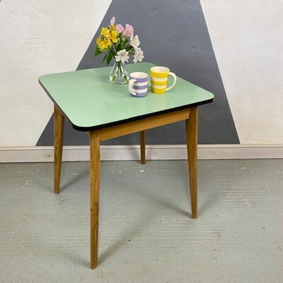 Green Formica Table Kitchen Dining Vintage 1960s Kitsch Retro
