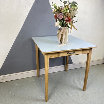 ​Blue Formica Kitchen Vintage Dining Table 1960s Vintage Kitsch Old