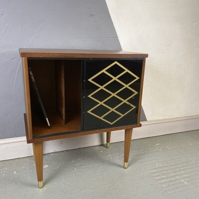 Mid Century Vintage Record Cabinet Cupboard Vinyl Storage