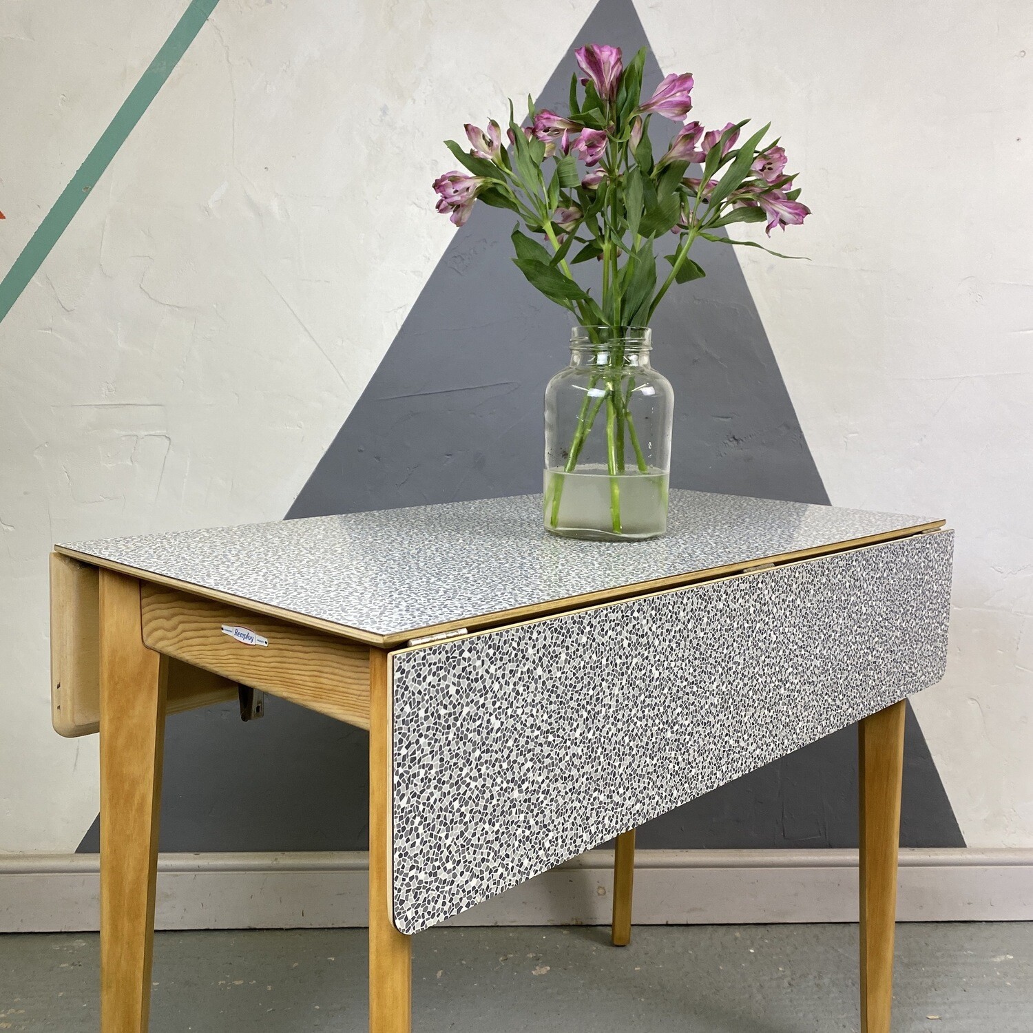 ​Vintage Formica Monochrome Dining Table
