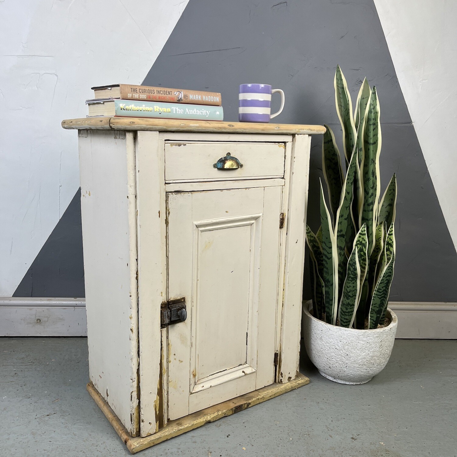 Victorian Bedside Table Pot Cupboard Vintage Storage