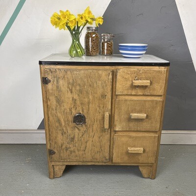 Vintage Kitchen Storage Cupboard Pine Sideboard