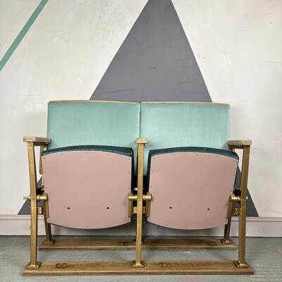Vintage ​Restored 1940s Cinema Chairs Pair