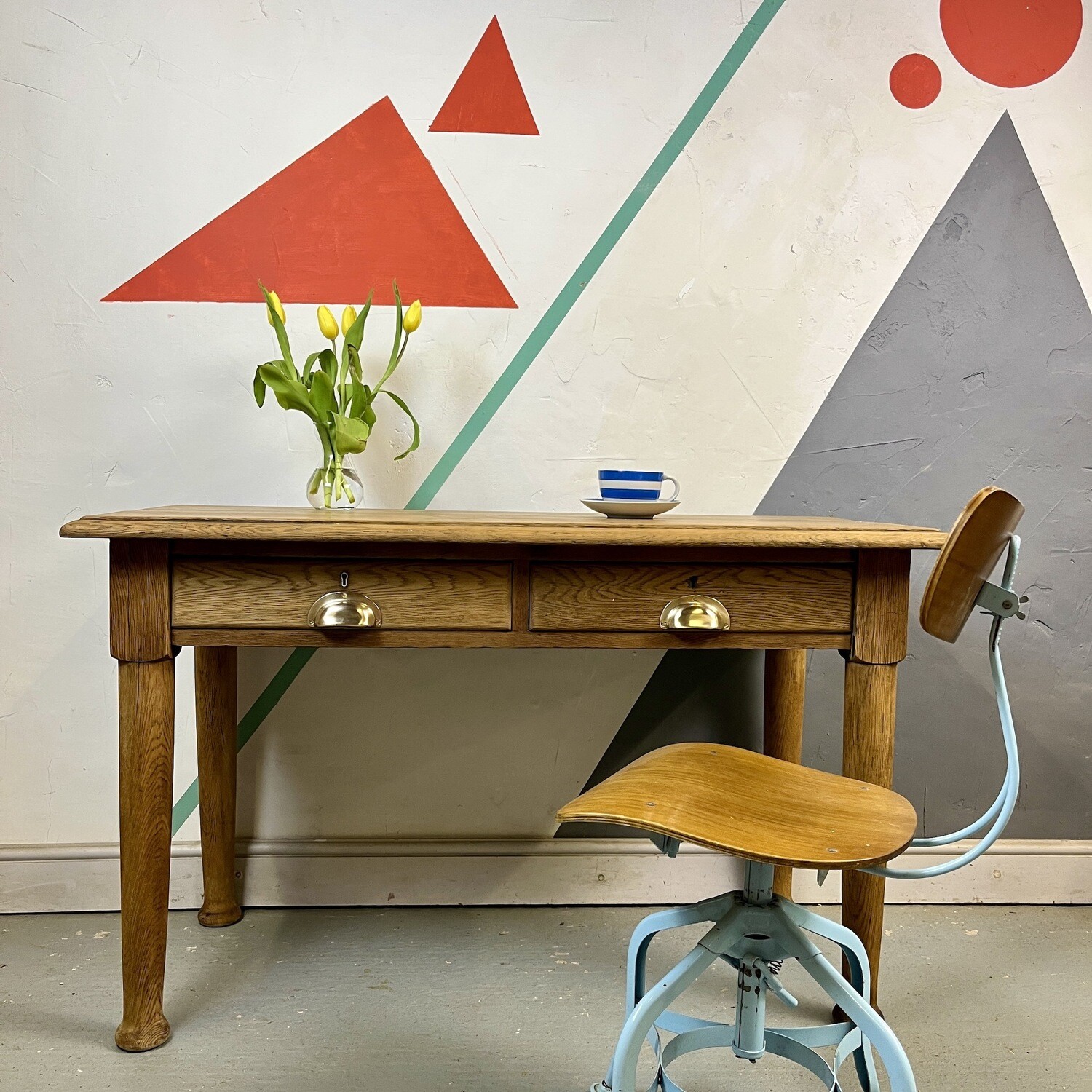 ​Antique Oak Farmhouse Desk