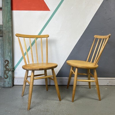 ​Mid Century Vintage Stick Back Chairs 1960s Dining