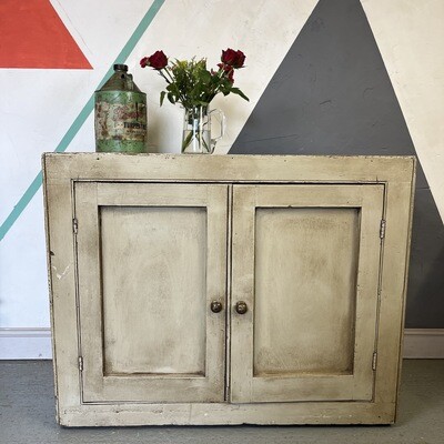 Rustic Painted Chippy Victorian Pine Sideboard Media TV Cabinet