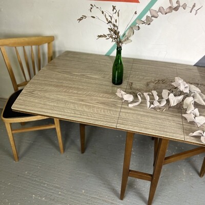 Mid Century Large Extending Formica Vintage Table