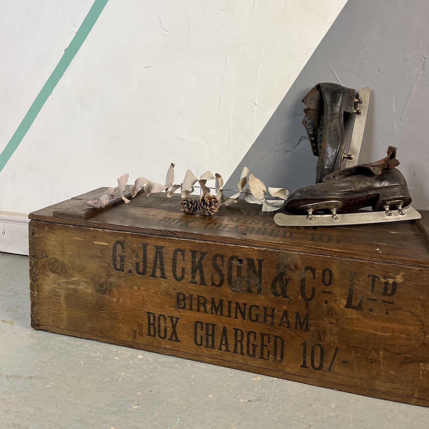 Rustic Pine Crate Jacksons Veg Box