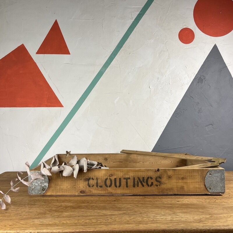 Rustic Pine Crate Box Display Tray Storage Cloutings