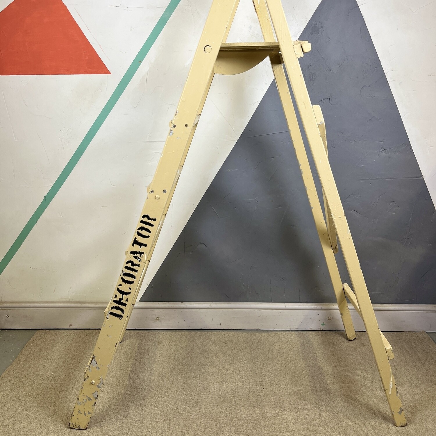 ​Painted Vintage wooden Step Ladder