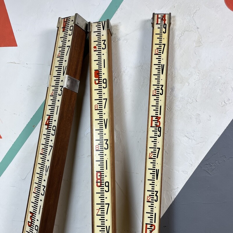 Theodolite Surveyors Staff Measure Telescopic Large Long Ruler Tape