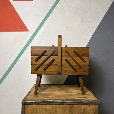 ​Cantilever Sewing Box Mid Century Modernist Storage