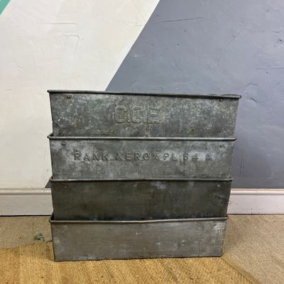 ​Industrial Metal Storage Trug Crate Basket Box