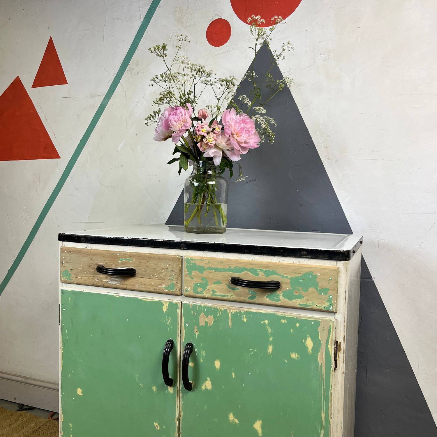 Vintage kitchen cupboard discount
