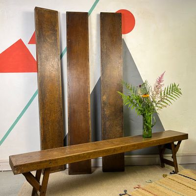 Vintage Mid Century Folding Bench Seat Vintage Mid Century Folding Bench Seat