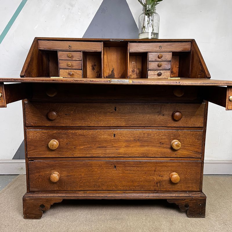 Antique Oak Writing Bureau