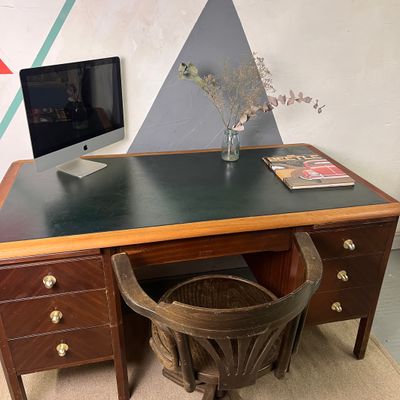 ​Mid Century Large Office Desk Teak