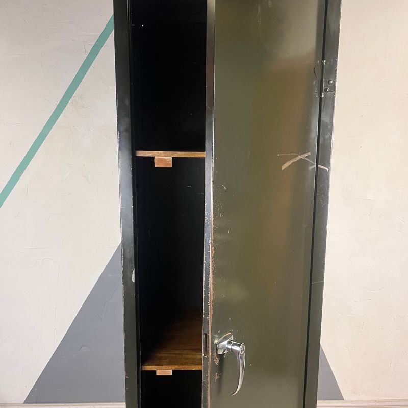 Vintage Industrial Metal Locker Green Cupboard