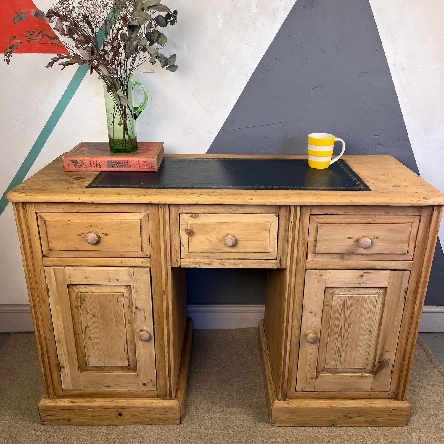 ​Antique Pine Office Desk Drawers