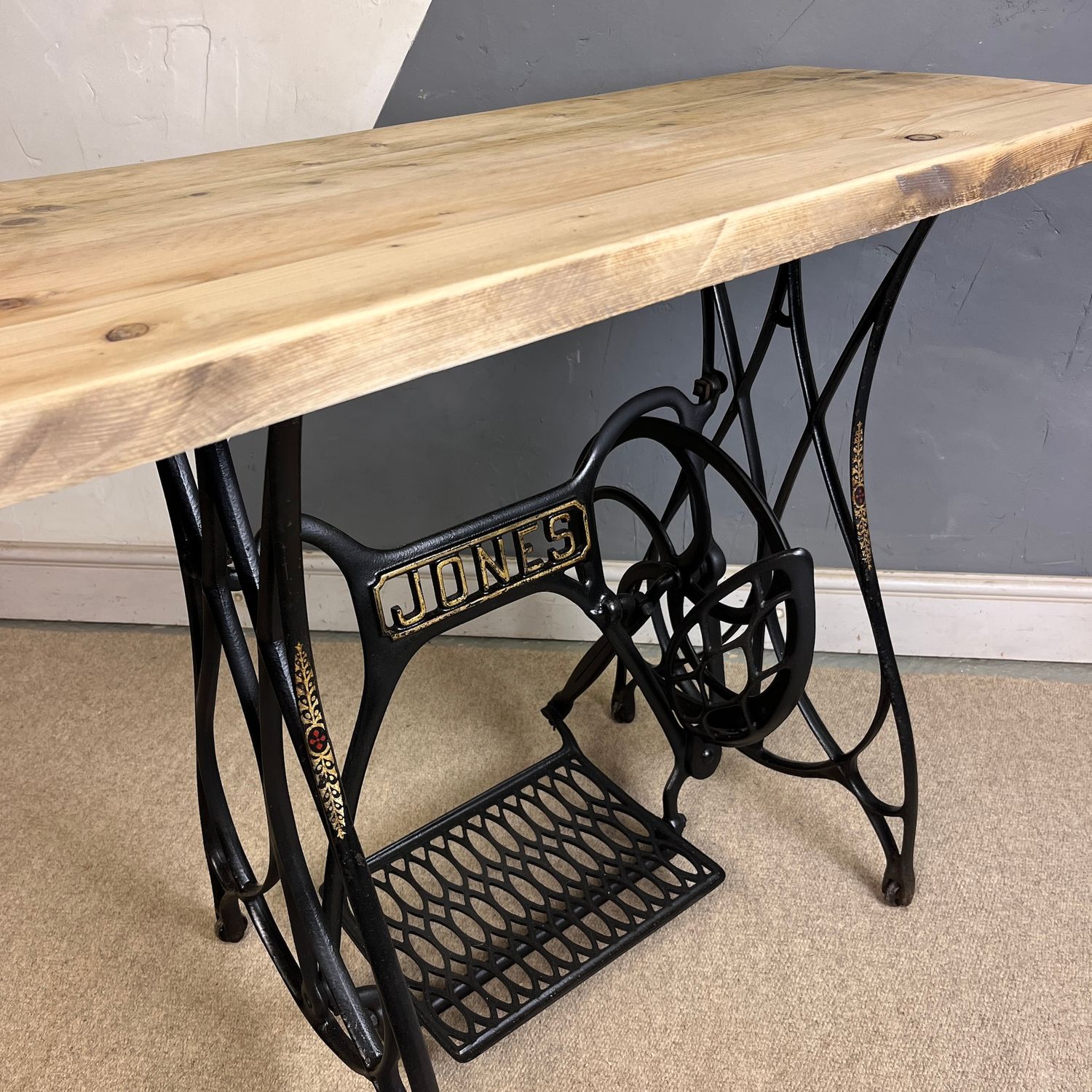 Vintage Jones Industrial Table Reclaimed Pine Sideboard Desk