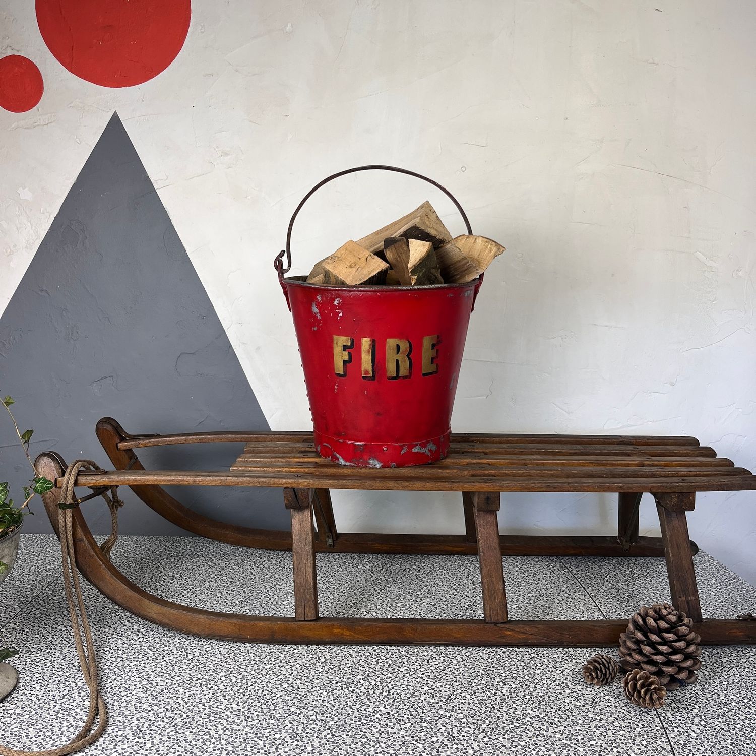 ​Traditional Sledge Antique Vintage Wooden Christmas  Snow