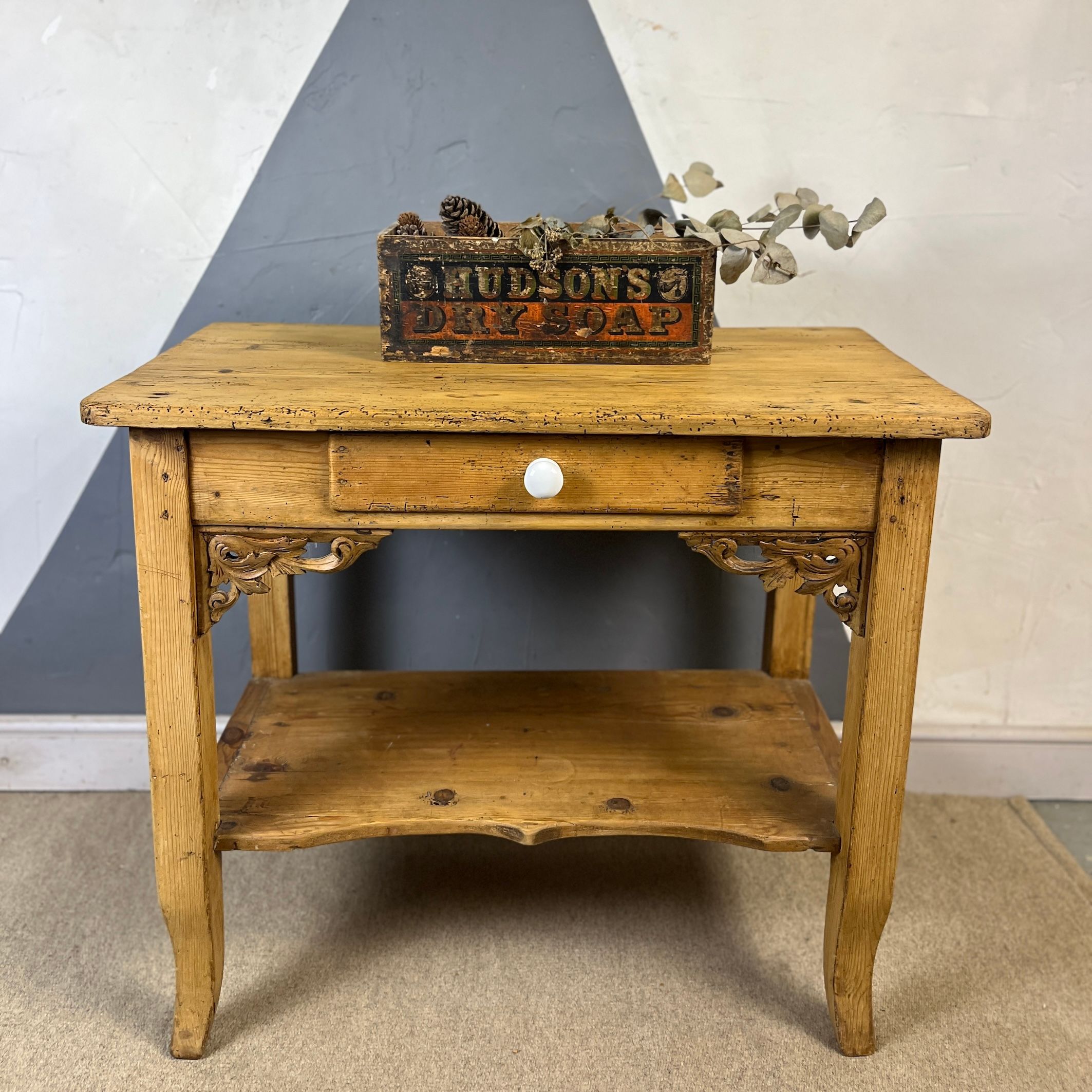 Victorian Pine Washstand Vanity Sideboard