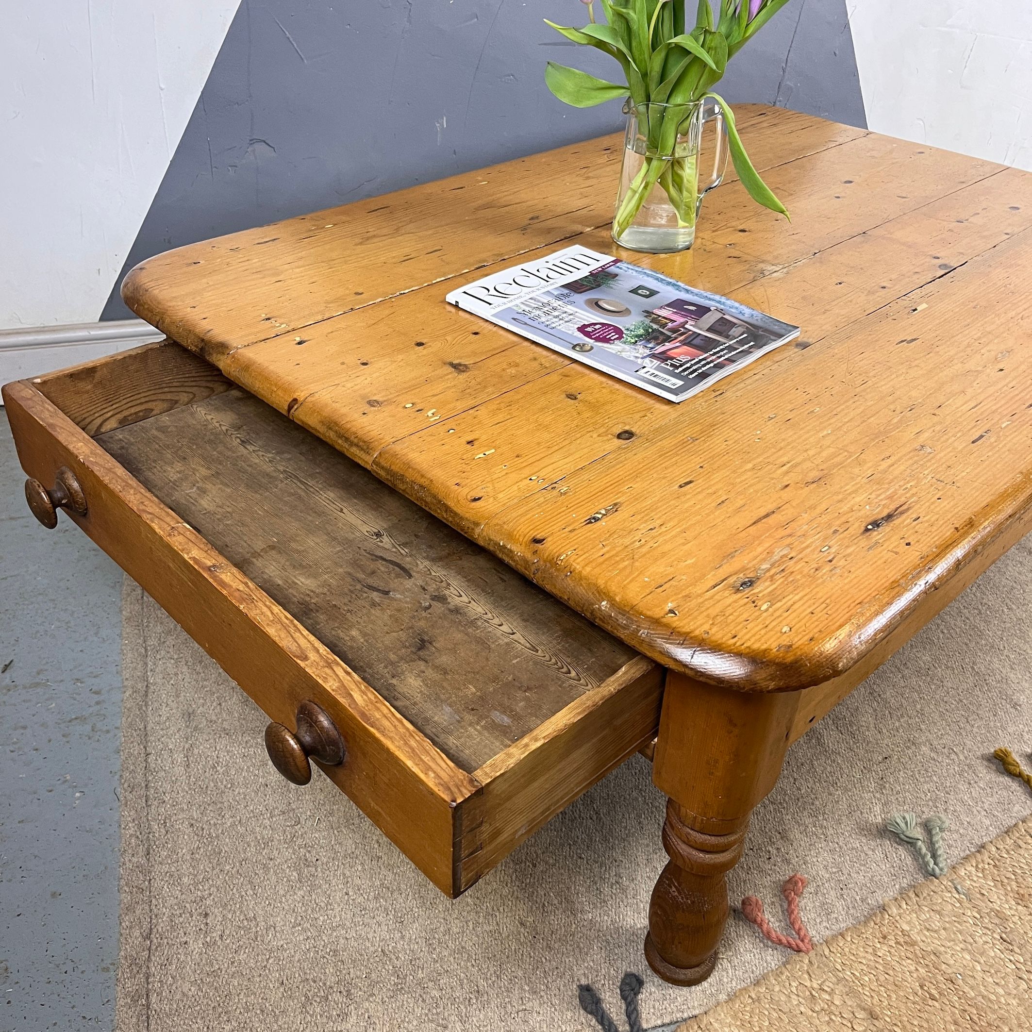 Antique French Pine Coffee Table