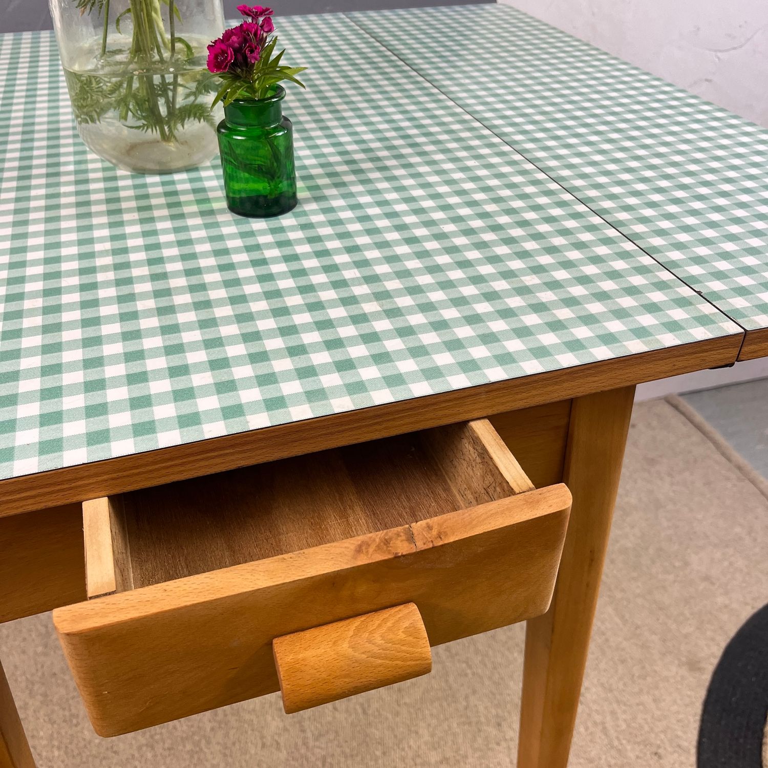 Mid Century Green Formica Table