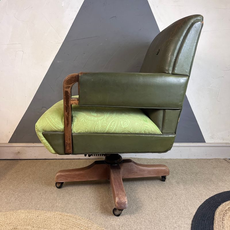 Vintage Office Chair Mid Century Modernist Swivelling Seat