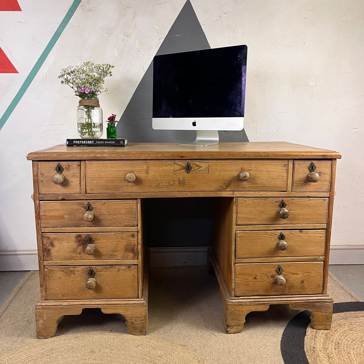 Antique Pine Office Desk