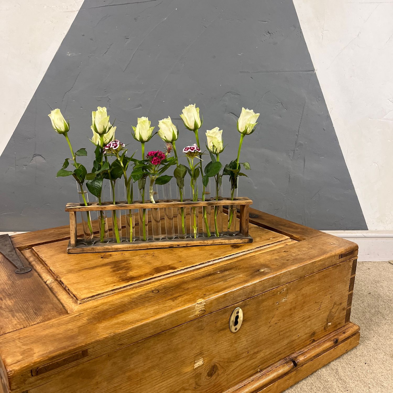 Antique Pine Chest Storage Box